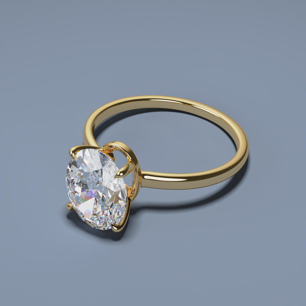 国内で当店のみ AHW STUDIO - Solitaire Ring - PRESSURE 1.2ct Solitaire Ring - OVOID – AHW Studio