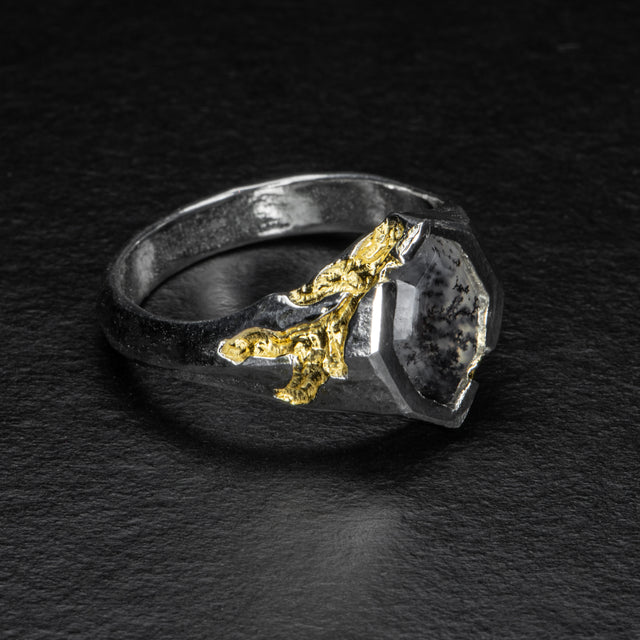 Dendritic Opal Ring - WINTER