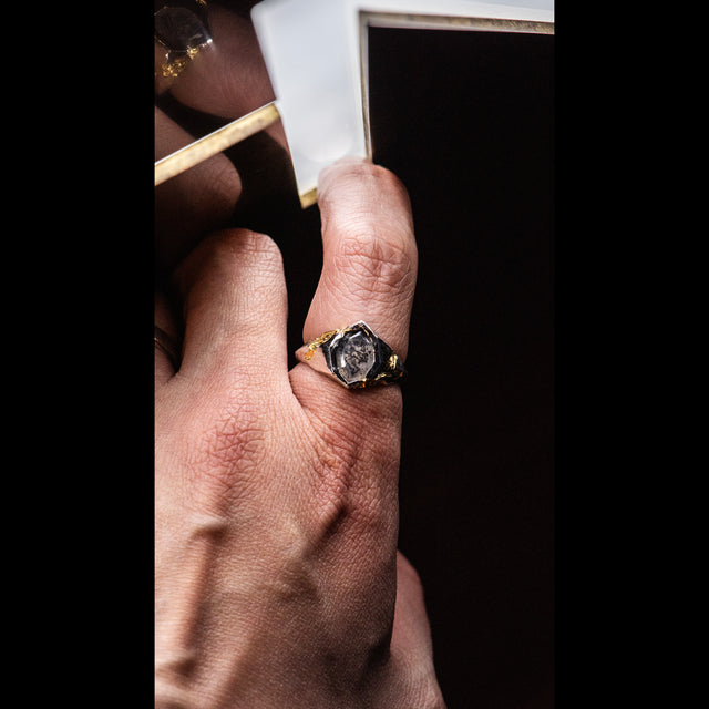 Dendritic Opal Ring - WINTER