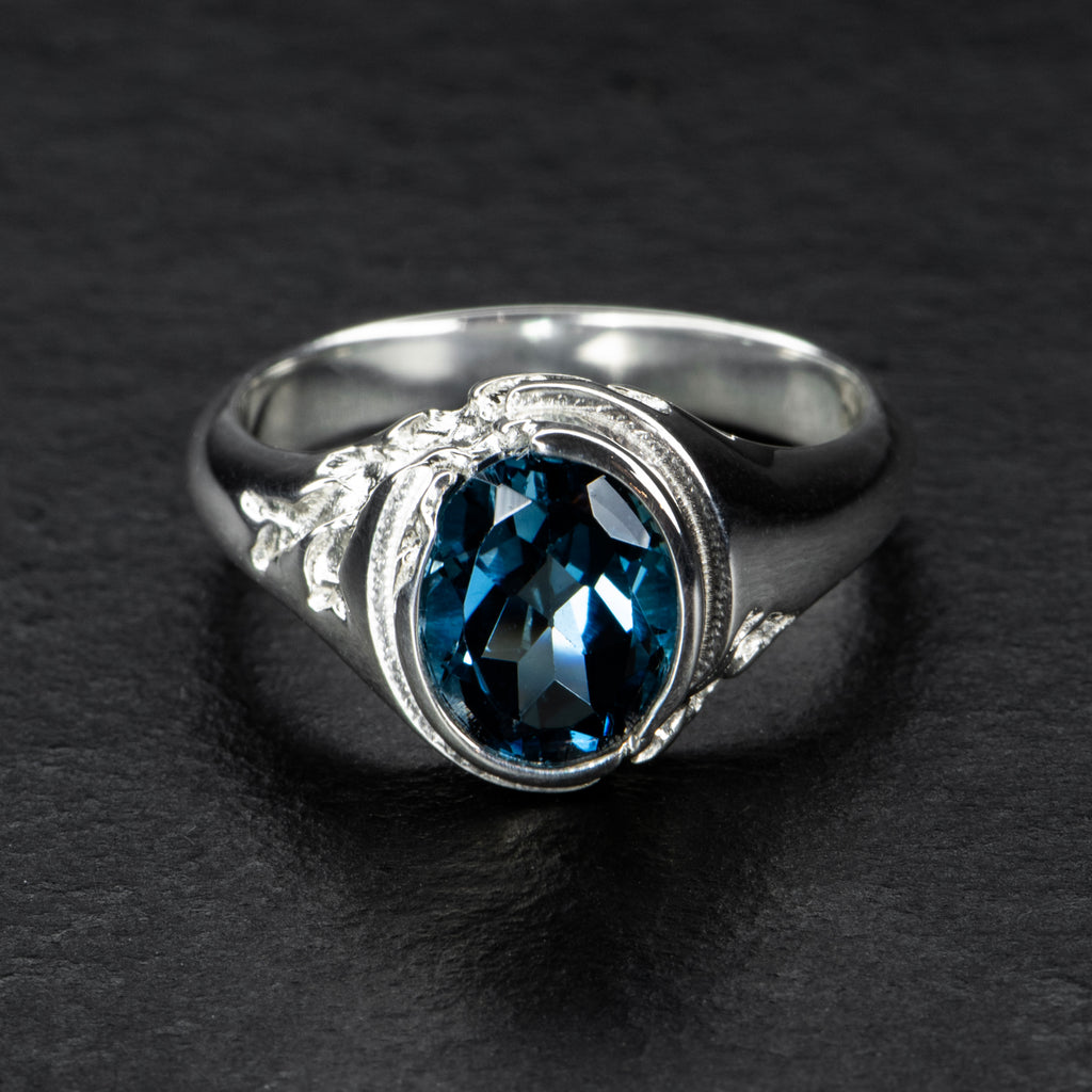 Sapphire Signet Ring | Handmade from AHW Studio
