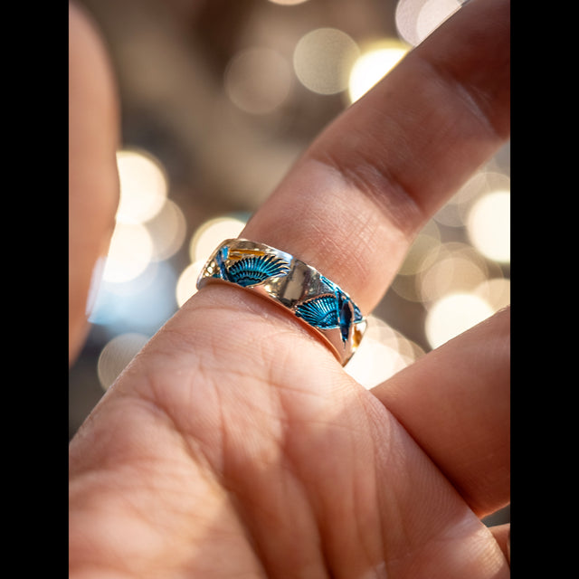 6mm Blue & Gold Band - CERULEAN FLIGHT
