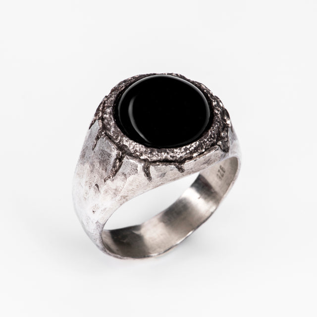 black onyx signet ring