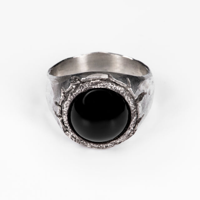 black onyx signet ring