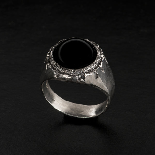 black onyx signet ring