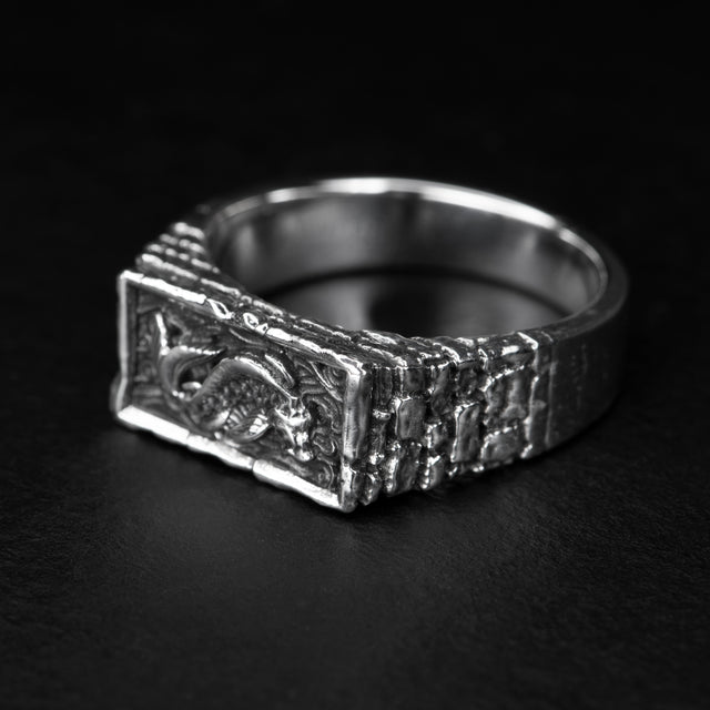 silver dragon ring