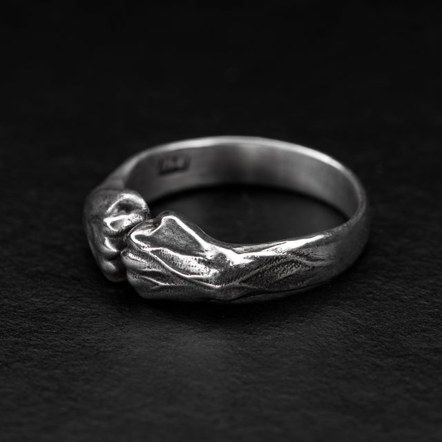 silver fist ring