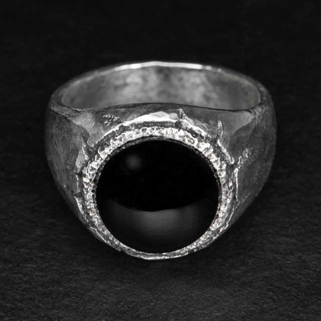 black onyx signet ring