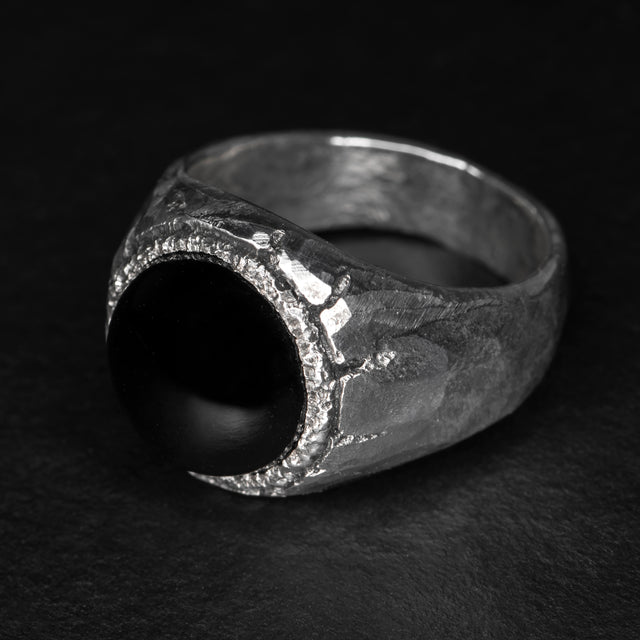 black onyx signet ring