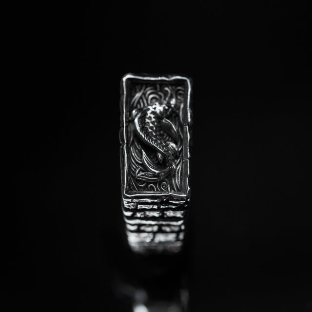 silver dragon ring