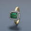 1ct Natural Emerald & Diamond Ring - OPULENCE