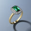1ct Natural Emerald & Diamond Ring - OPULENCE