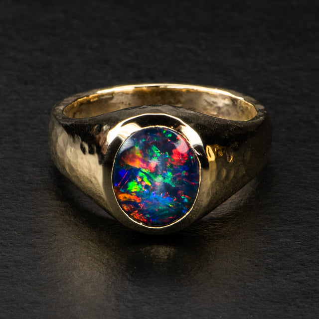Gold Opal Ring - GALAXY - AHW Studio