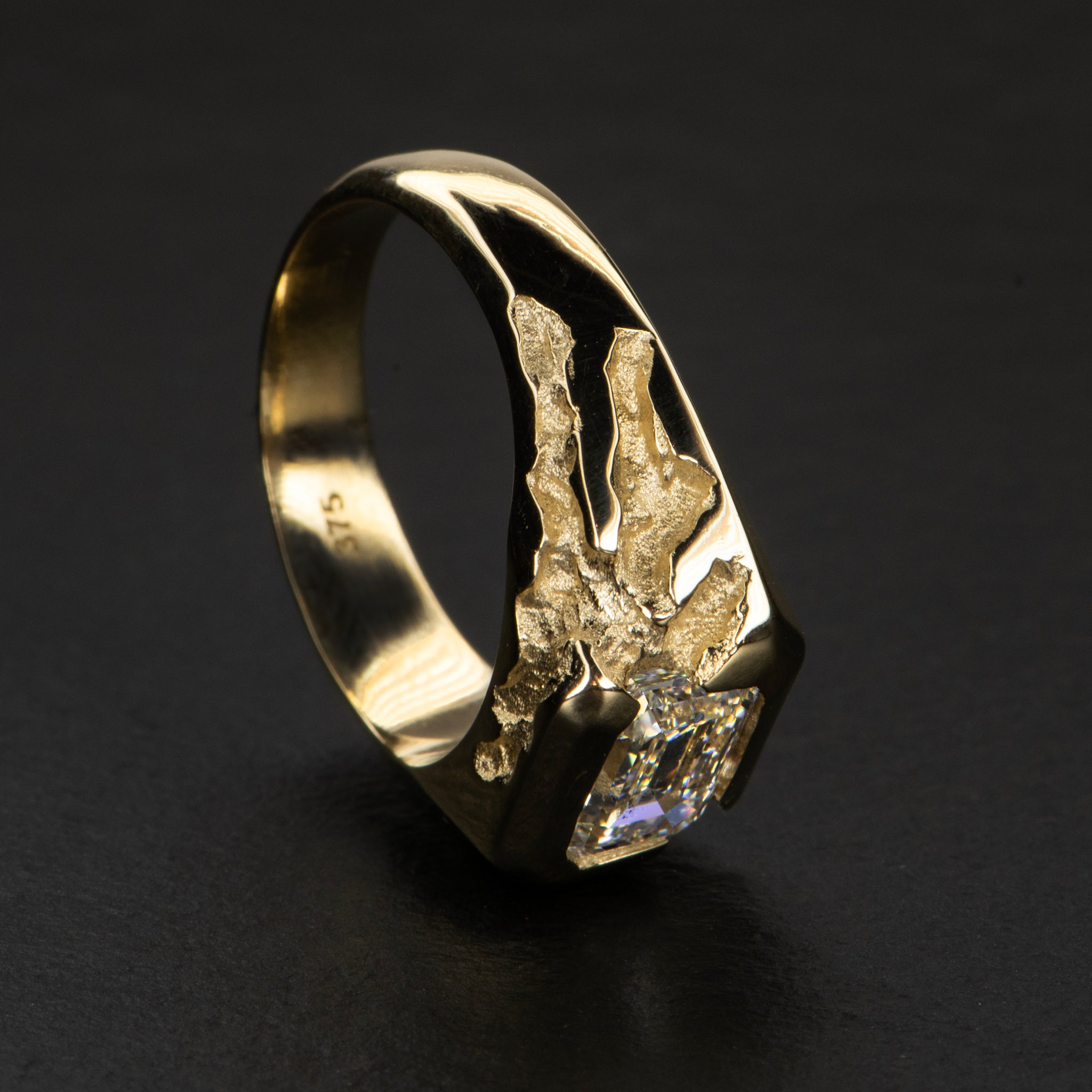2ct Diamond Platinum Ring - INTERSTELLAR - AHW Studio