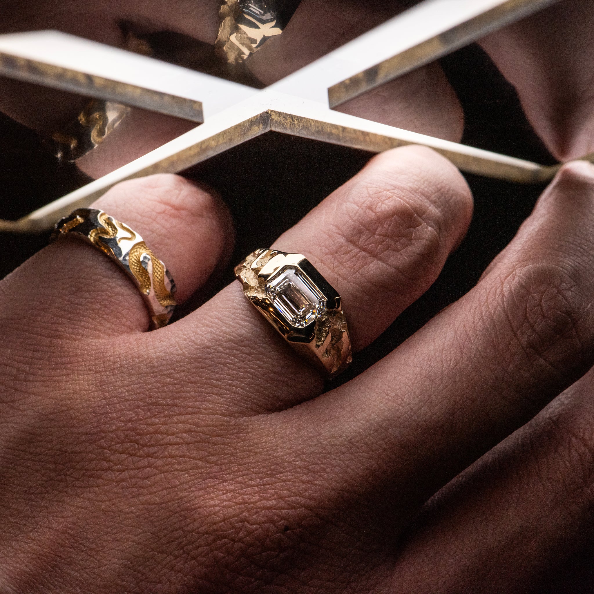 2ct Diamond Platinum Ring - INTERSTELLAR - AHW Studio