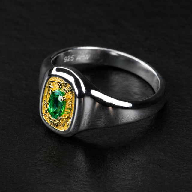 Emerald Signet Ring - JARDIN