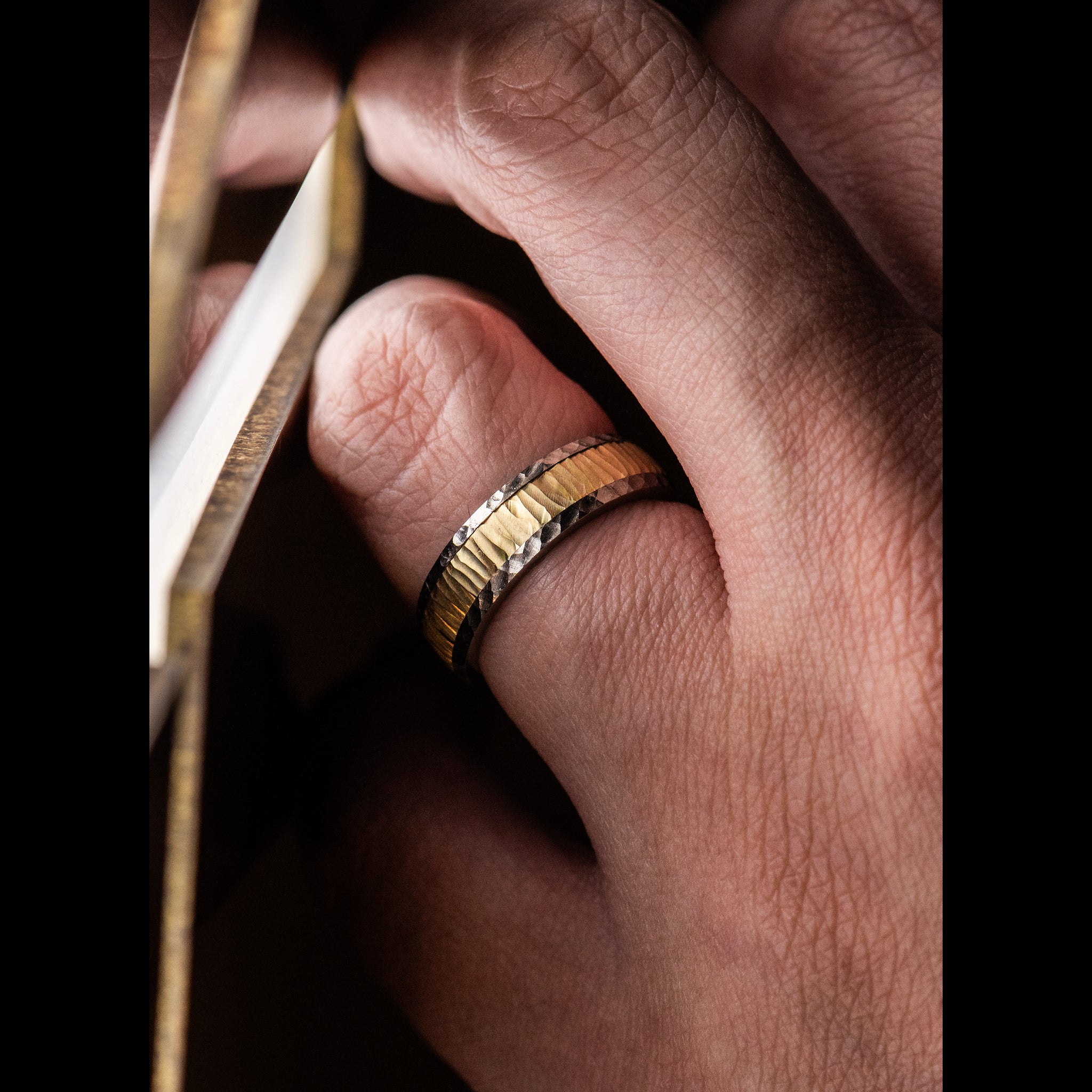 18K Grey Gold Band - INGOT - AHW Studio
