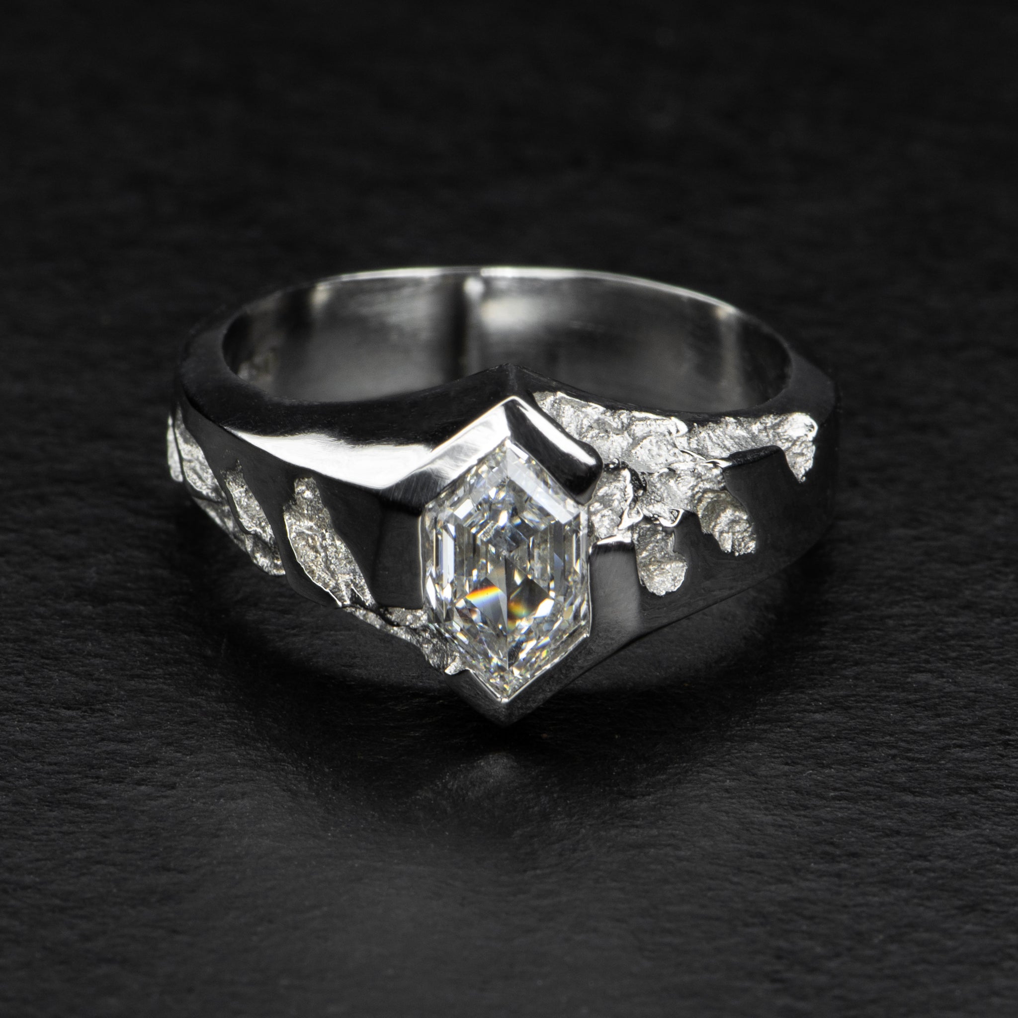 1ct Diamond Signet Ring - AEON - AHW Studio