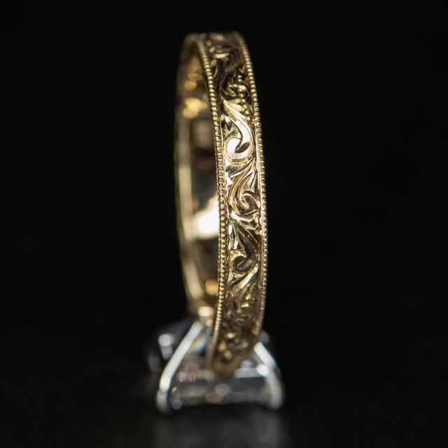 Hand-Engraved 1.5ct Diamond Ring - GRACE