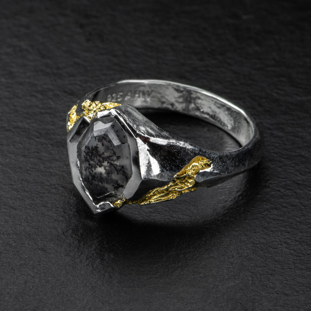 Dendritic Opal Ring - WINTER