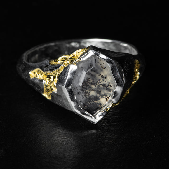 Dendritic Opal Ring - WINTER