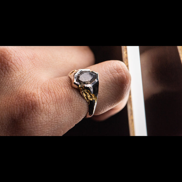 Dendritic Opal Ring - WINTER