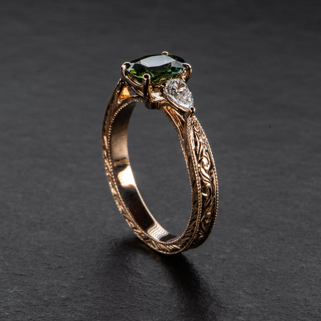 Parti Sapphire Engagement Ring - AURORA