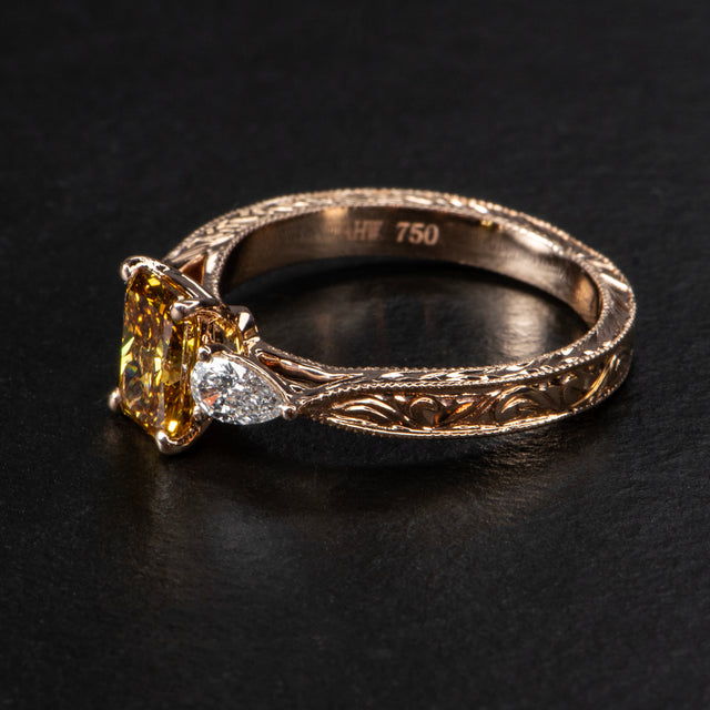 Champagne Diamond Engagement Ring - FLORENCE