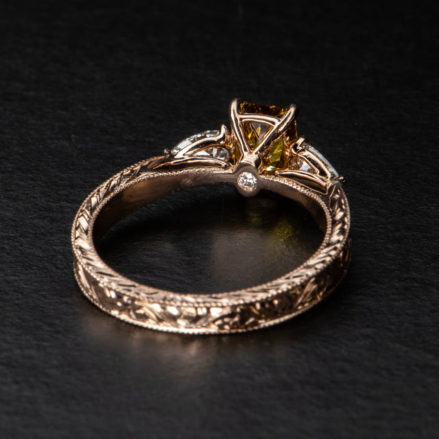 Champagne Diamond Engagement Ring - FLORENCE