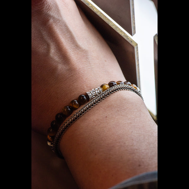 6mm Silver Bead Bracelet - CREED