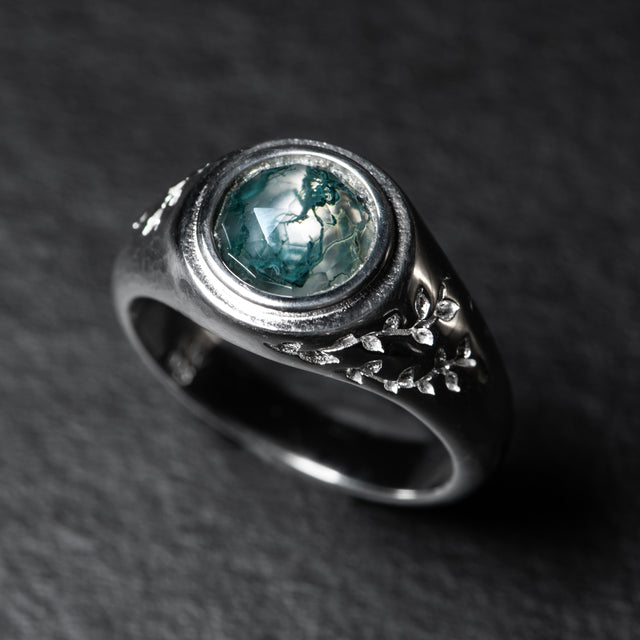 Moss Agate Ring - SPRING