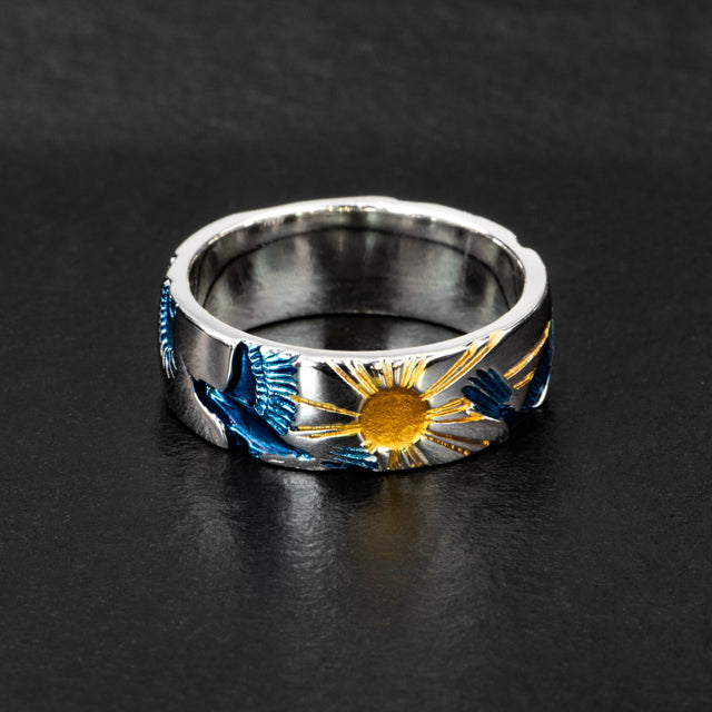 6mm Blue & Gold Band - CERULEAN FLIGHT