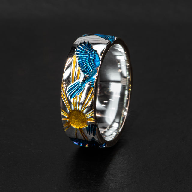 6mm Blue & Gold Band - CERULEAN FLIGHT