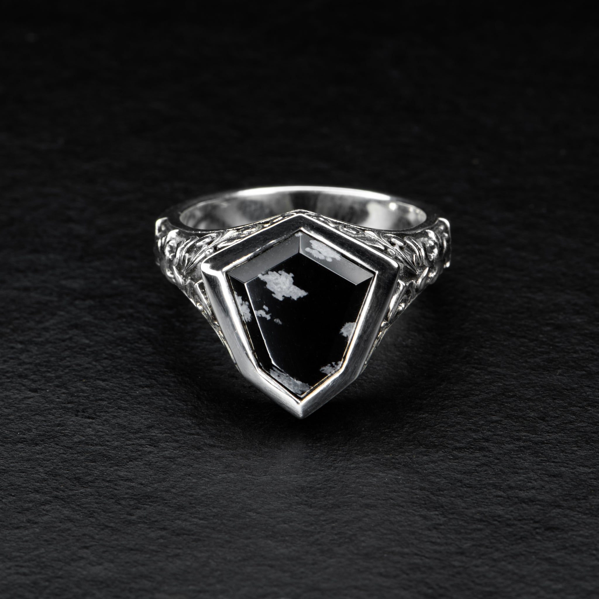 Obsidian Signet Ring - AEGIS - AHW Studio