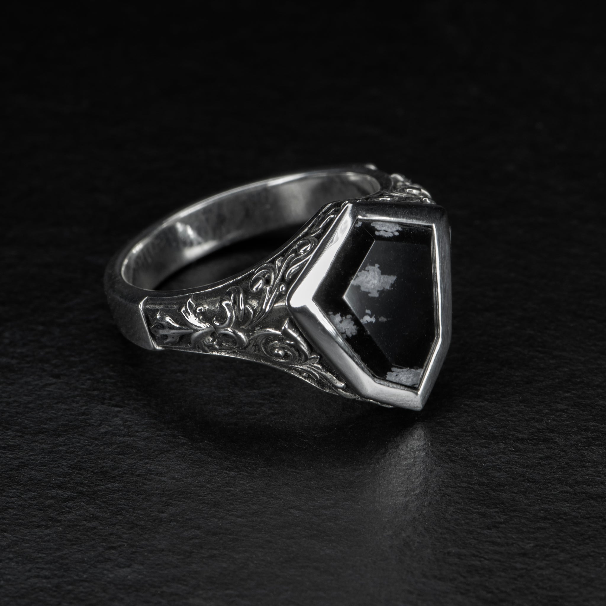 Obsidian Signet Ring - AEGIS - AHW Studio