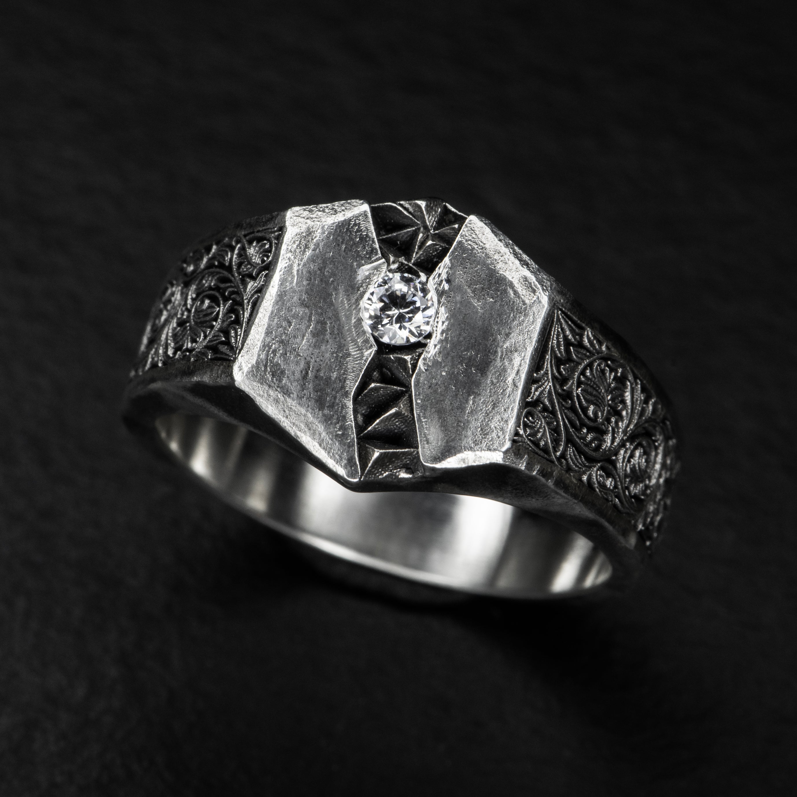 Diamond Signet Ring - TESSELLATE