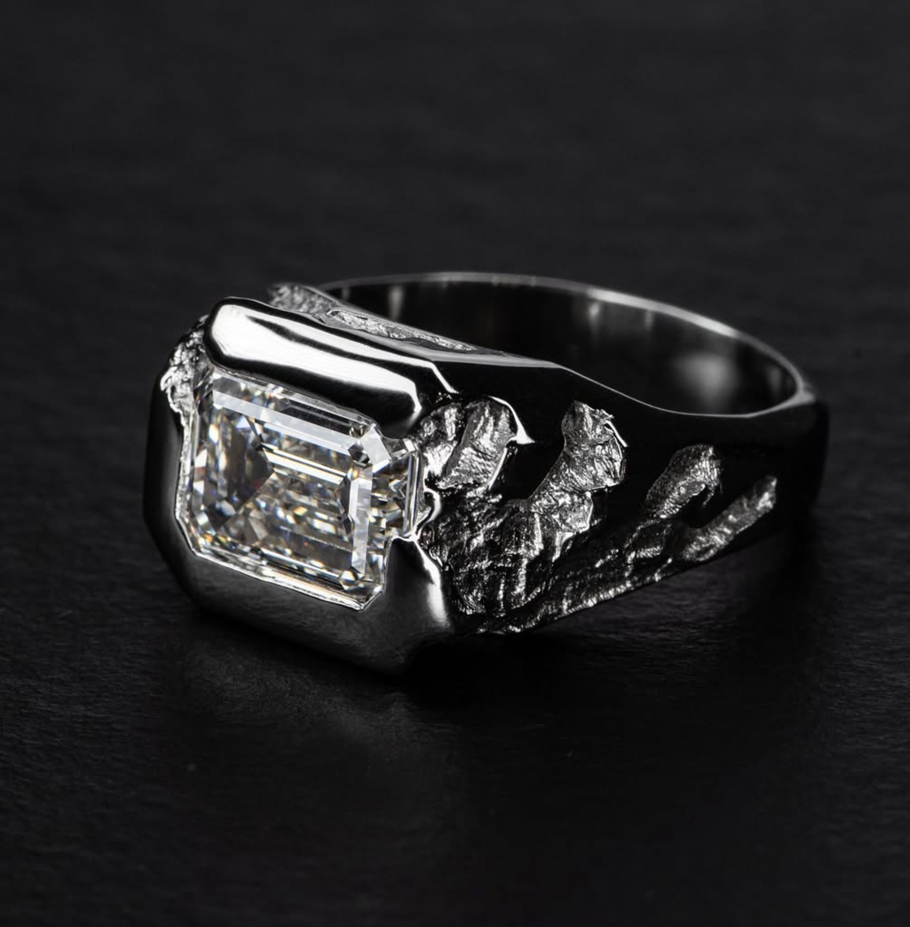 2ct Diamond Platinum Ring - INTERSTELLAR - AHW Studio