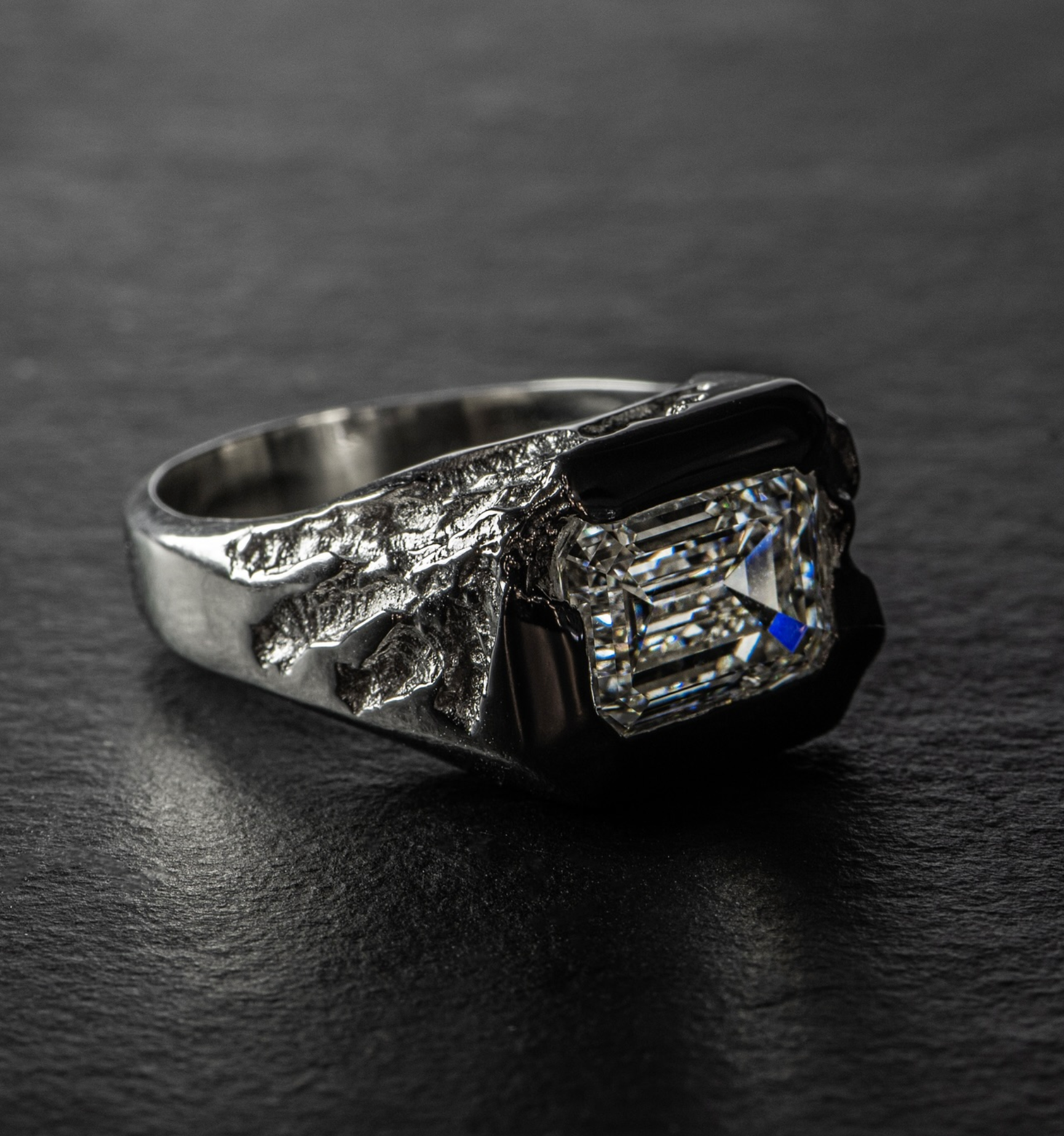 2ct Diamond Platinum Ring - INTERSTELLAR - AHW Studio