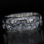 carved band silver ring