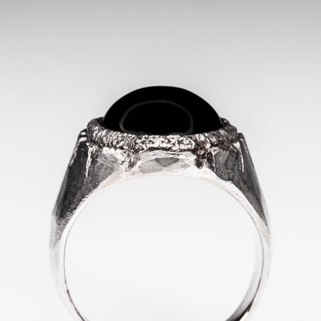 black onyx signet ring