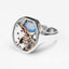 round vintage ring with australian opal