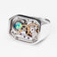 vintage rectangle ring with australian opal