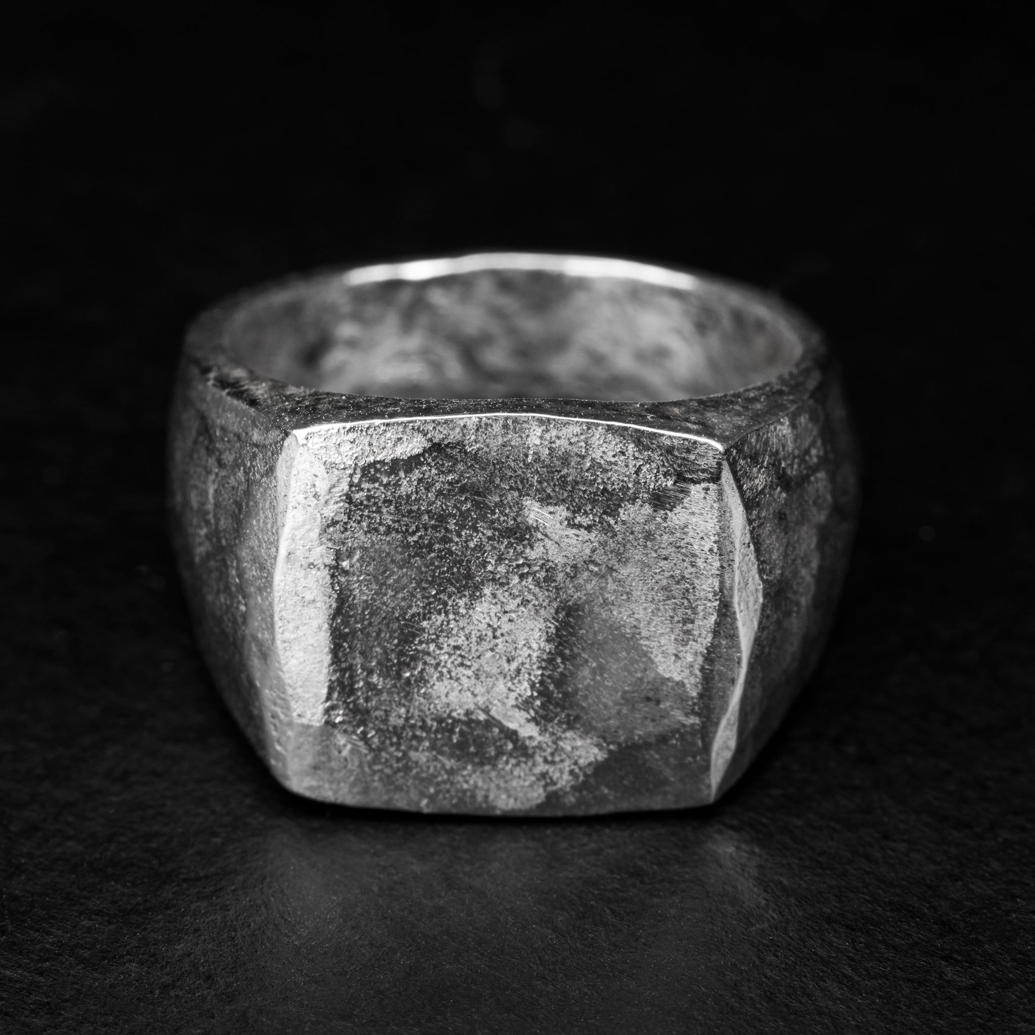 square sterling silver signet ring