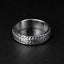 braided silver ring