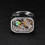 vintage rectangle ring with australian opal
