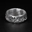 carved band silver ring