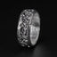 carved band silver ring