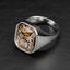 vintage rectangle silver ring