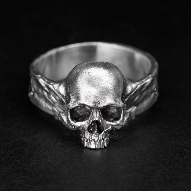 silver skull ring