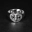 owl ring with black eyes