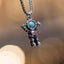 Silver astronaut pendant